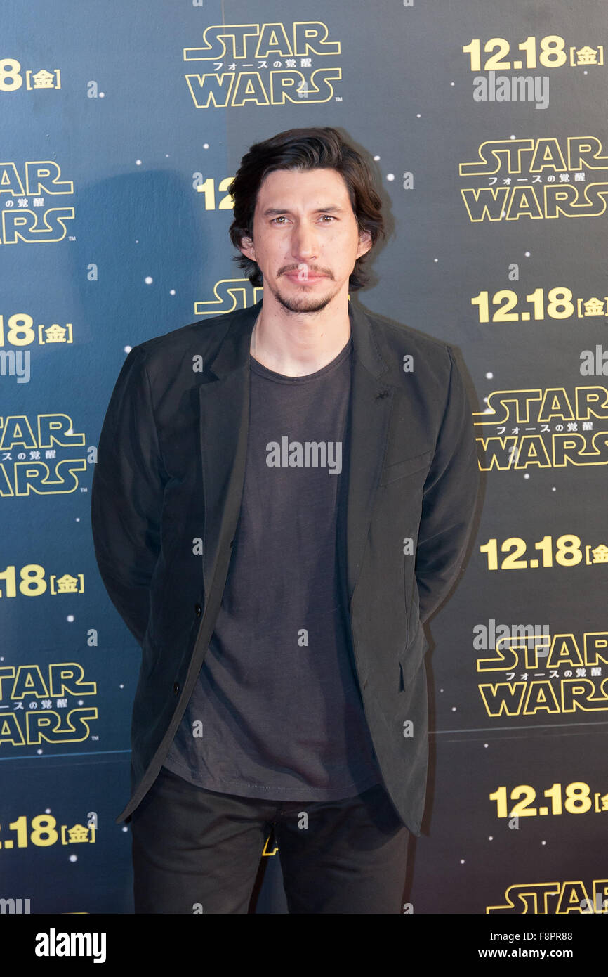 Adam Driver, Dec 10, 2015 : 2015/12/10 Tokyo, Adam pilote (s) Kylo à Star Wars : La force première du film éveille à Roppongi Hills Arena. Michael Steinebach/Aflo Banque D'Images
