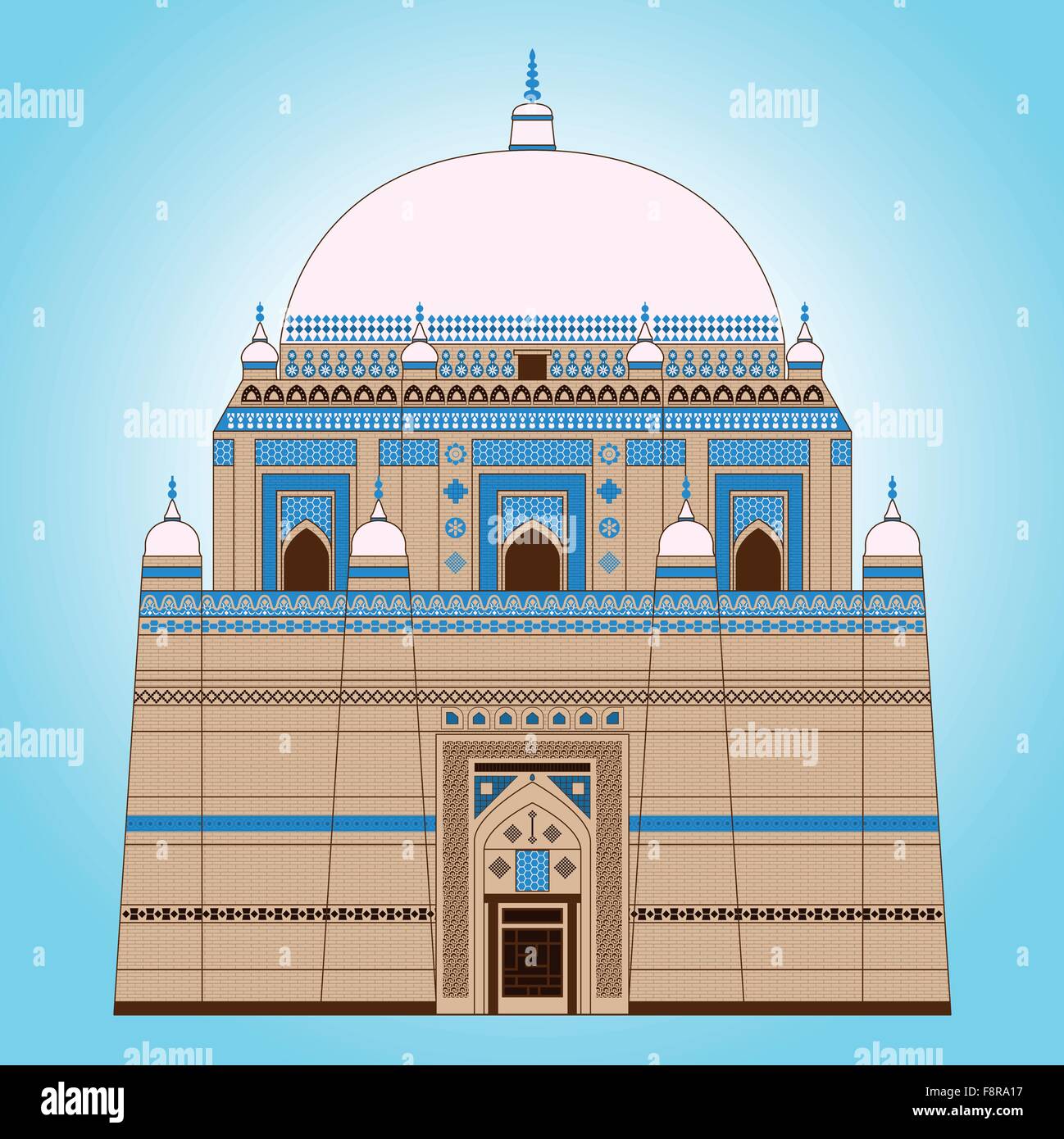 Rukn Shah-e-Alam Mausoleum Illustration de Vecteur