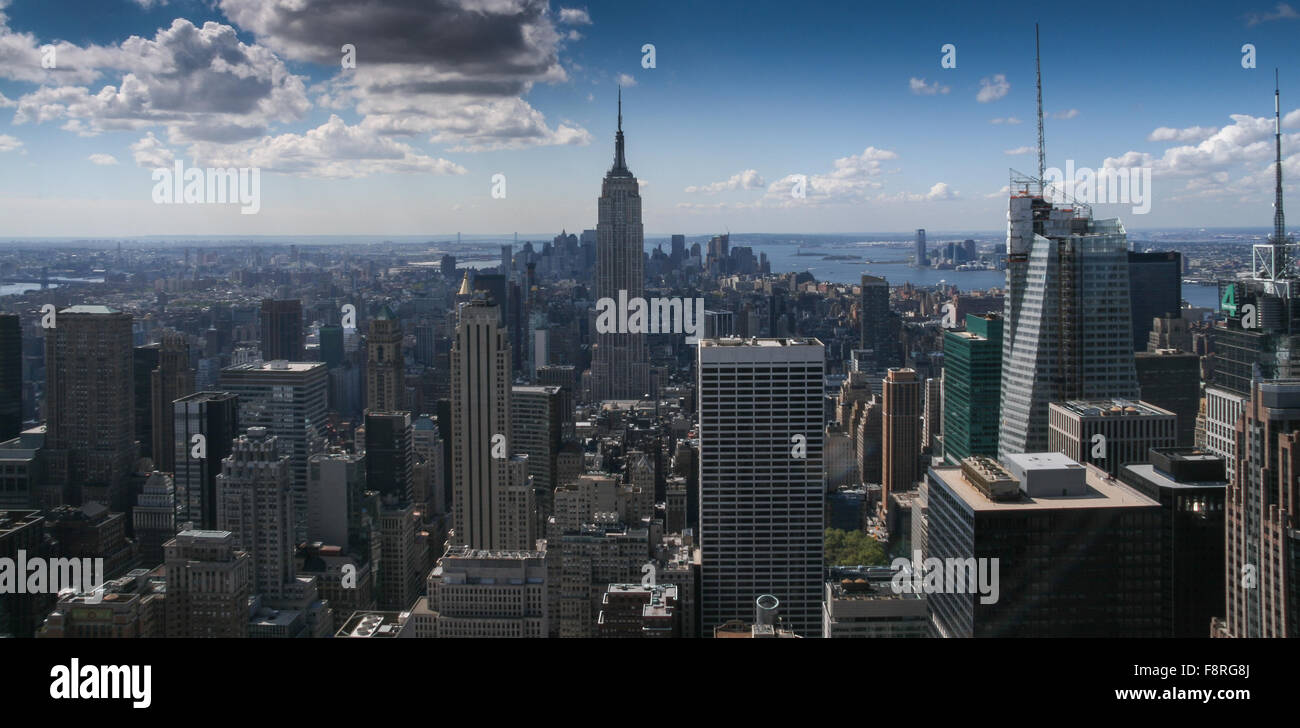 Vue aérienne de Manhattan, New York City, États-Unis Banque D'Images