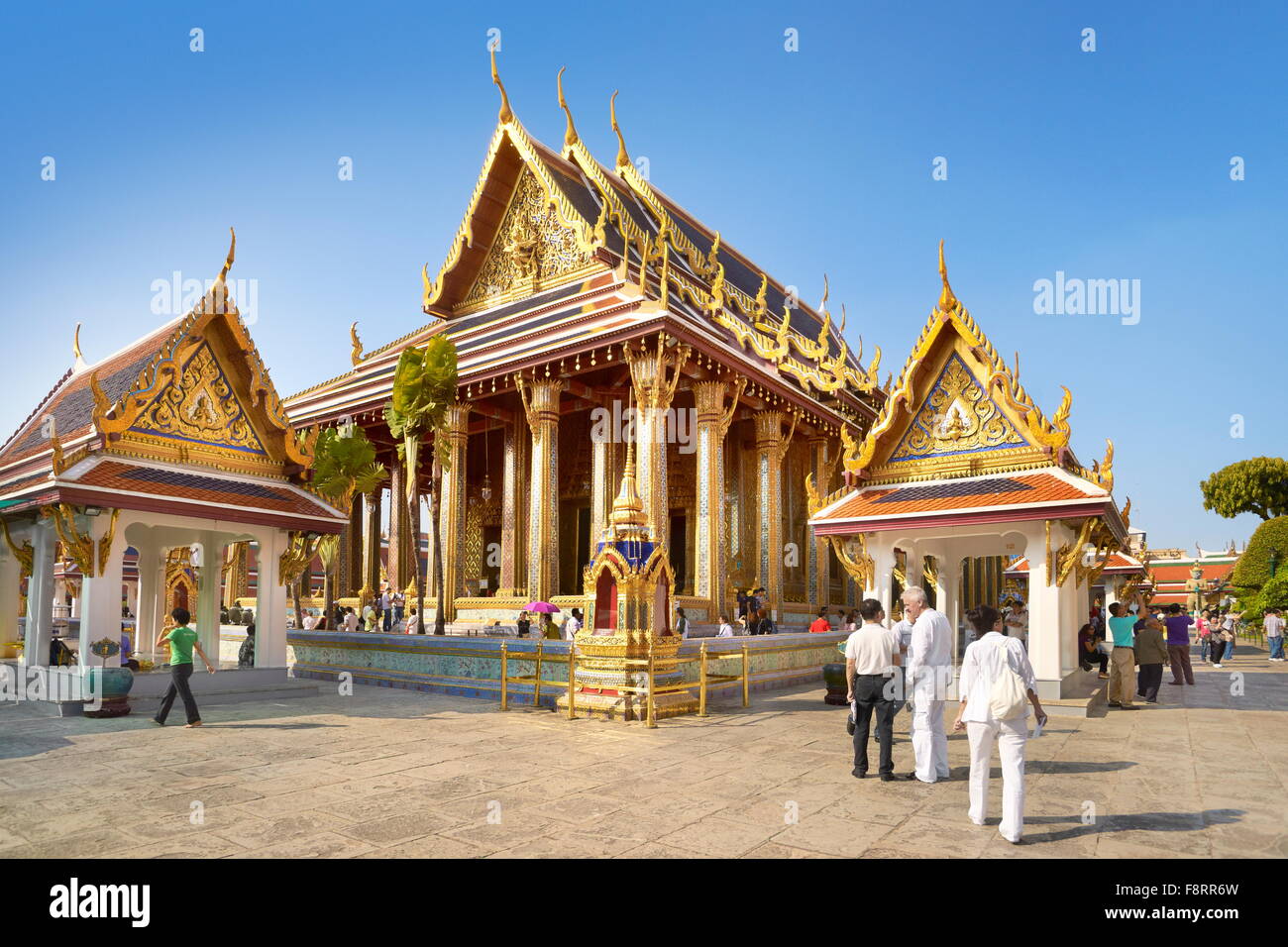 Thaïlande - Bangkok, Wat Phra Kaeo, Temple du Bouddha Émeraude Banque D'Images