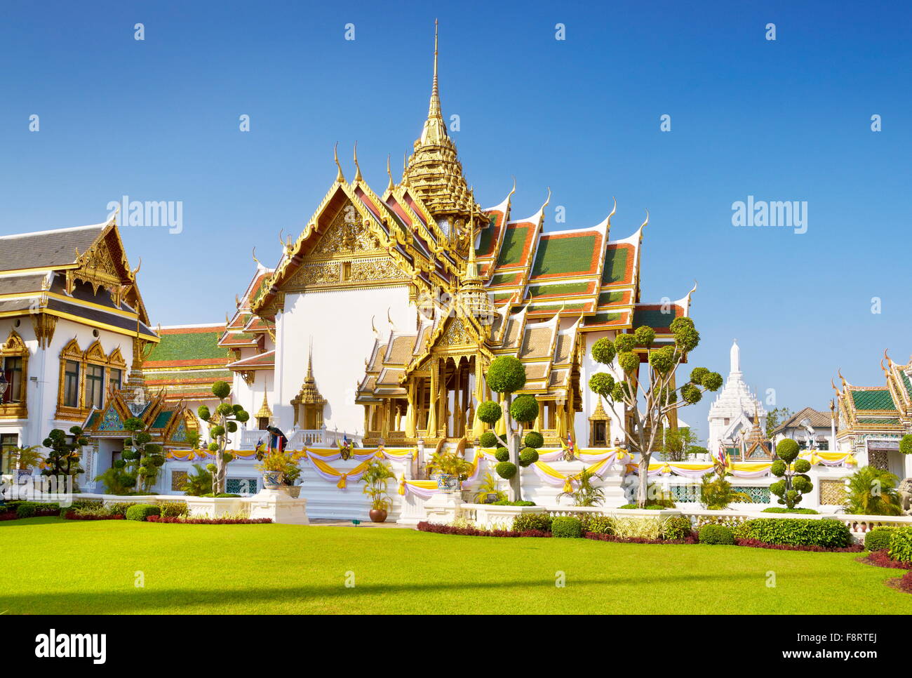 Thaïlande - Bangkok, le Grand Palais, Dusit Maha Hall Prasat-Throne Banque D'Images