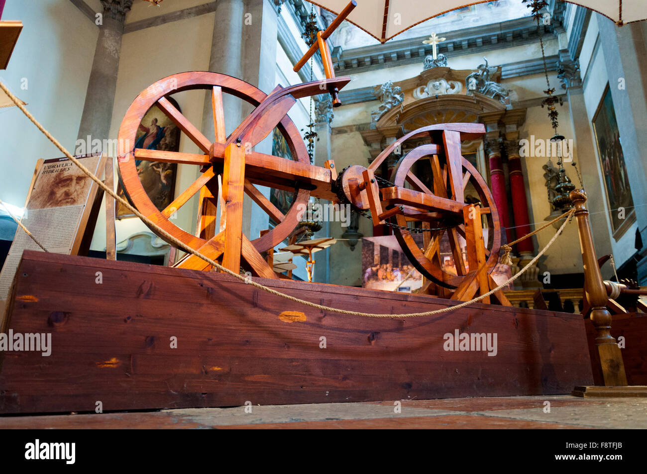 Exposition de machines Da Vinci, location illustré ici, Venise, Italie Banque D'Images
