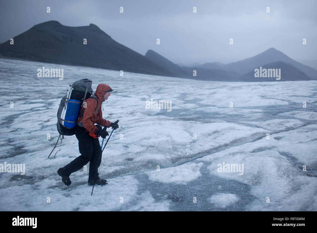 Hofsjokull Glacier dans le centre de l'Islande Banque D'Images