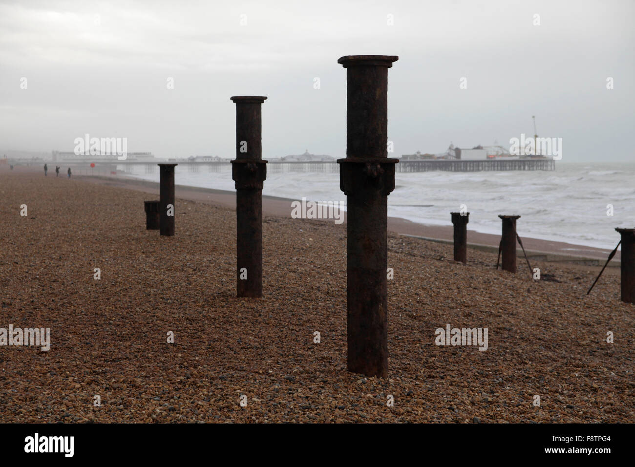 La plage de Brighton, Sussex, Royaume-Uni. Banque D'Images