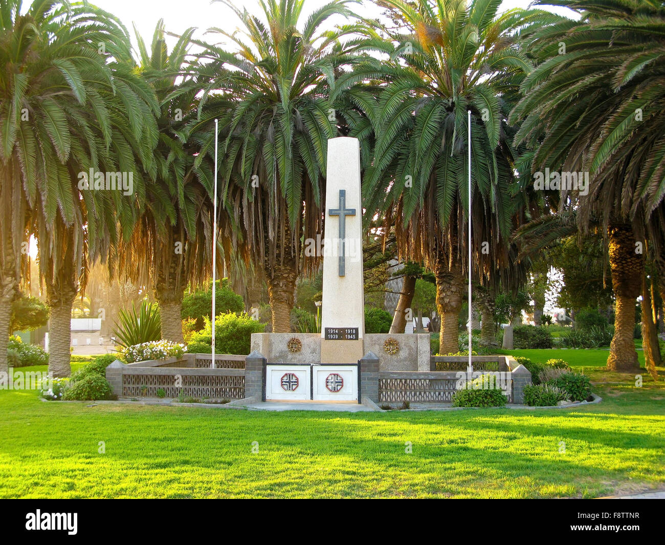 Ancien monument allemand consacré aux victimes des guerres à Swakopmund, Namibie, Afrique du Sud Banque D'Images