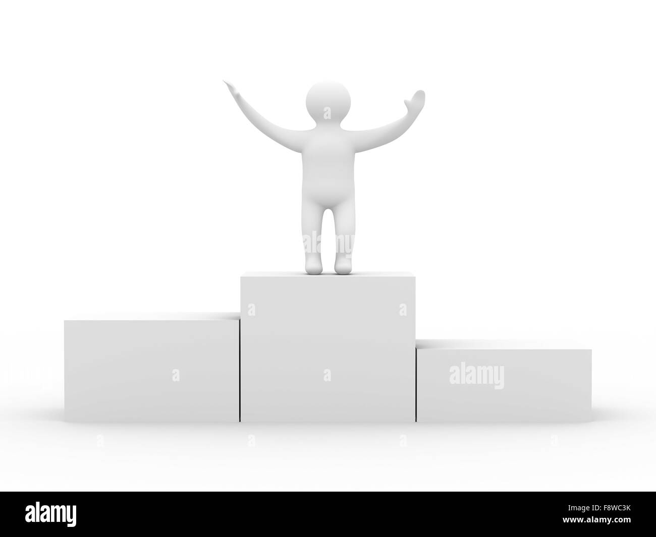 Rétribution du gagnant. Image 3D isolés Banque D'Images