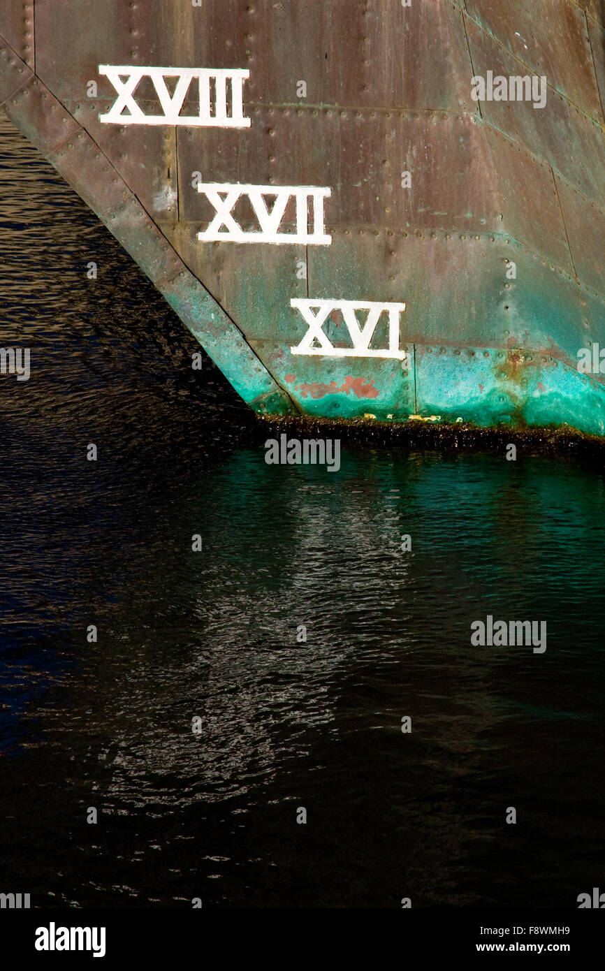 Quille de navire antique Banque D'Images