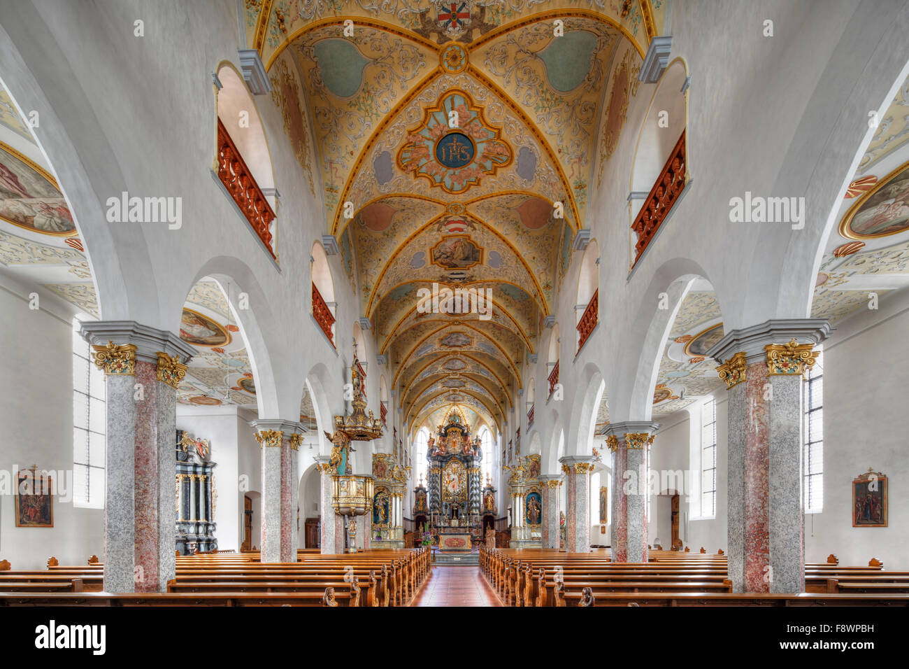 Collégiale Saint-pierre, Bad Waldsee, en Haute Souabe, Bade-Wurtemberg, Allemagne Banque D'Images