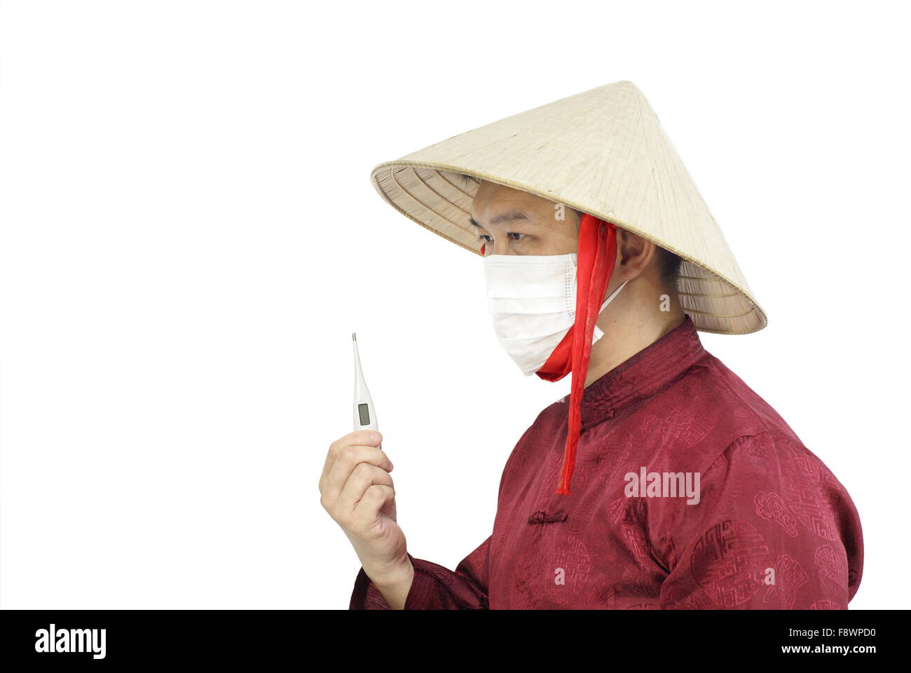 L'homme asiatique avec masque médical Banque D'Images