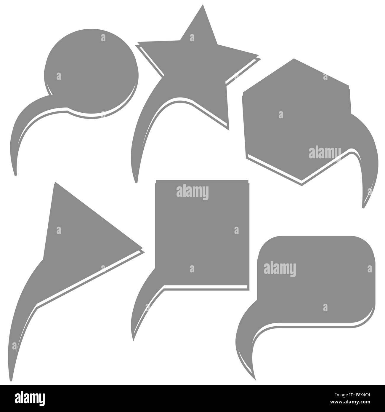 Bulles de texte abstrait Banque D'Images