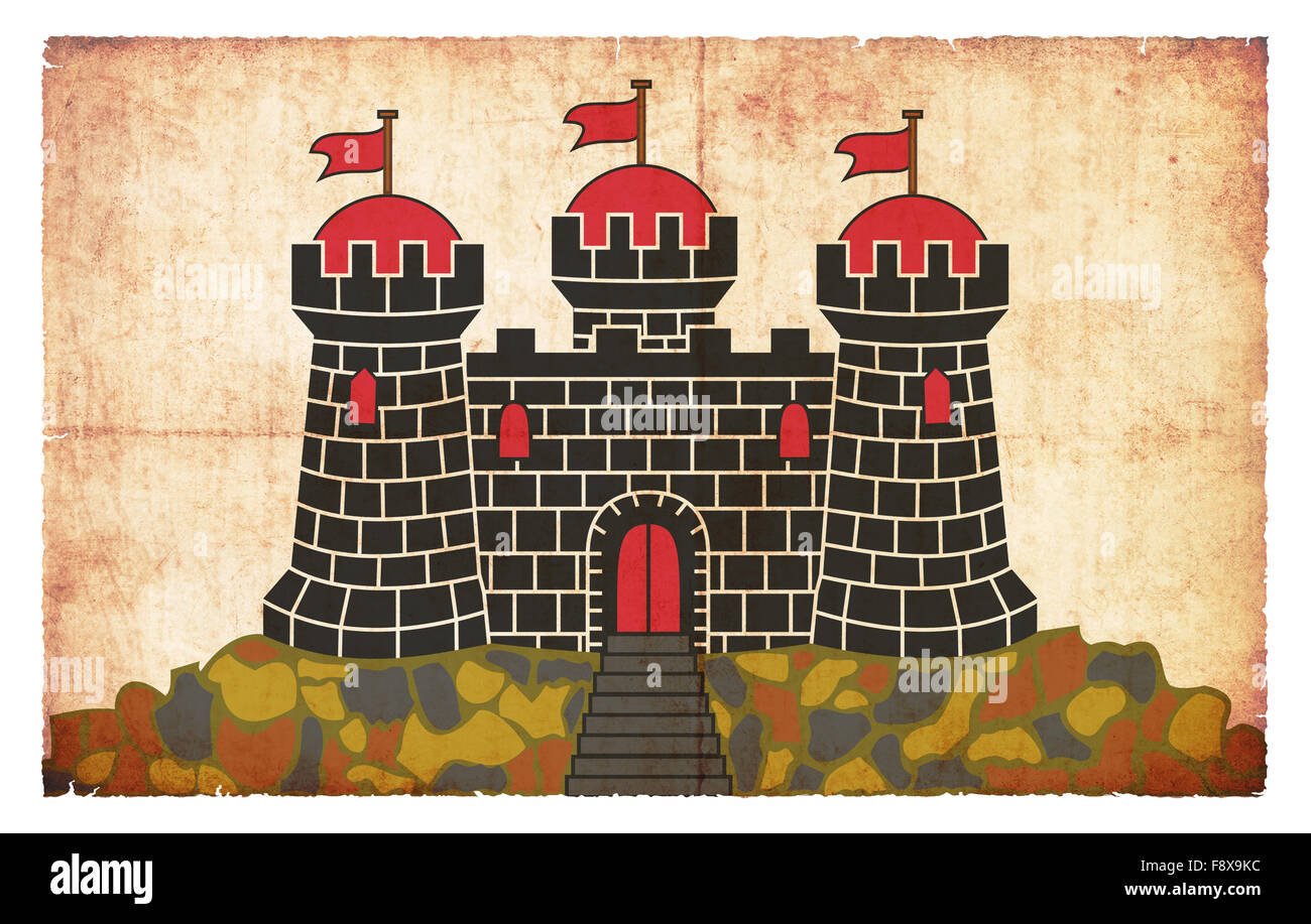 Pavillon de la ville écossaise Edimbourg créée dans le style grunge Banque D'Images