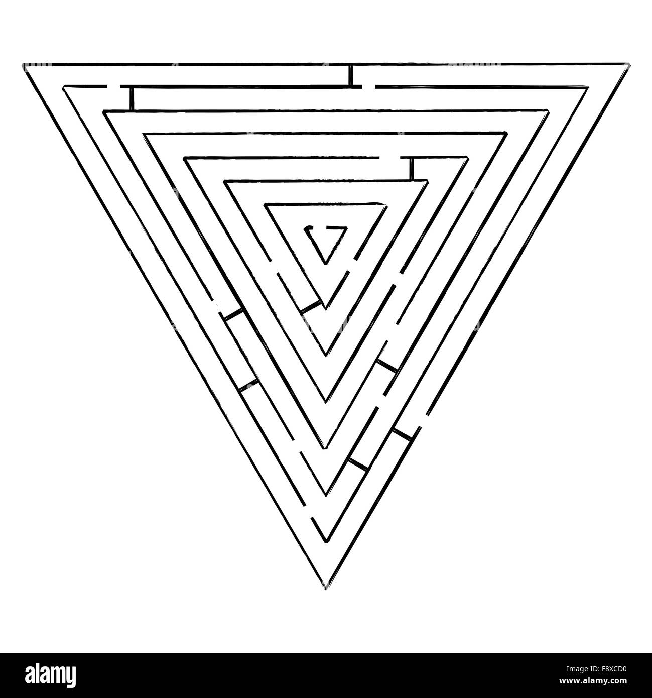labyrinthe de triangle Banque D'Images