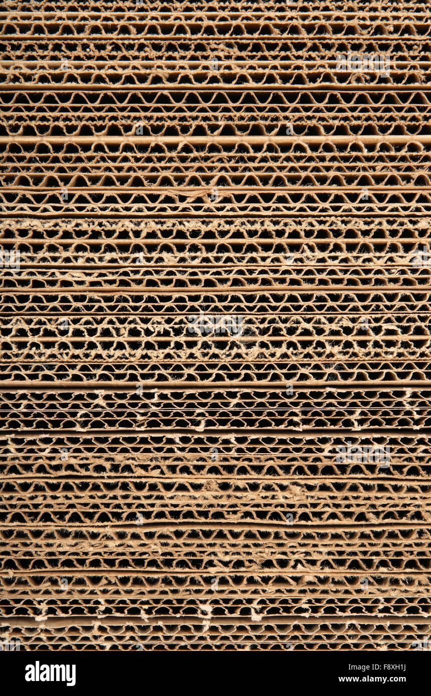 Texture carton ondulé Photo Stock - Alamy
