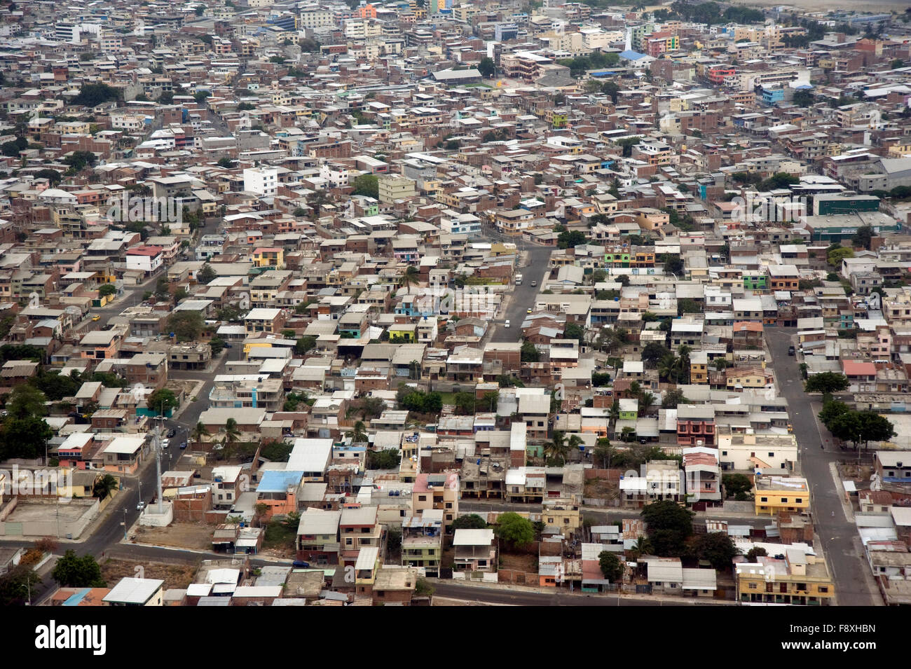 Vue aérienne de Manta, Equateur Banque D'Images