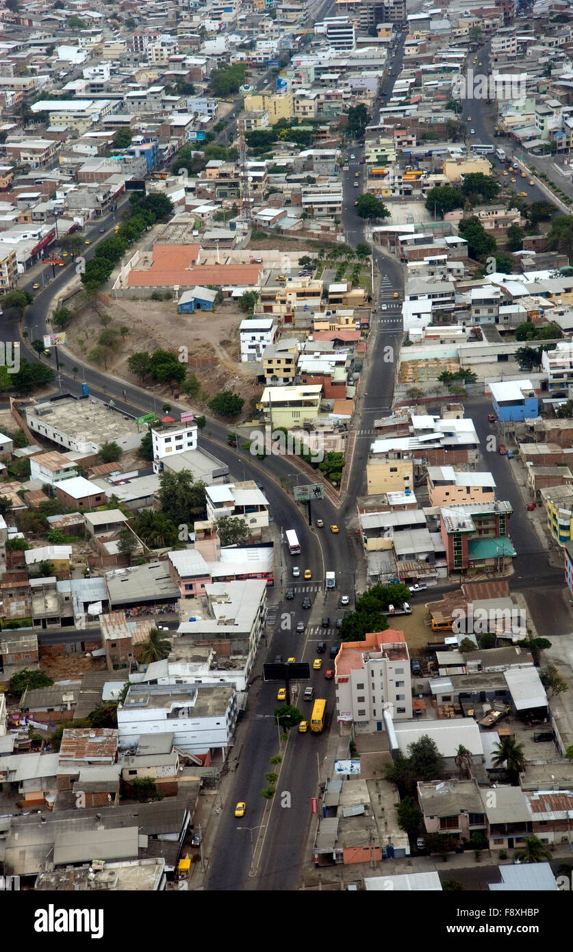 Vue aérienne de Manta, Equateur Banque D'Images
