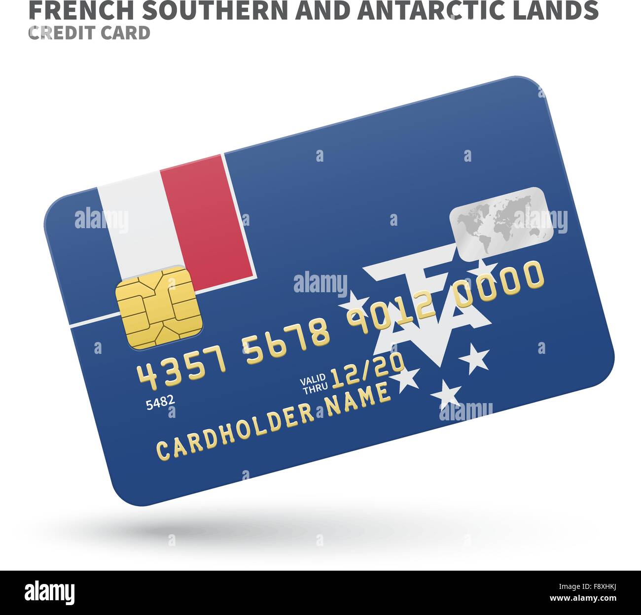 Carte de crédit avec Argentina flag arrière-plan de banque, des présentations, des affaires. Isolated on white Illustration de Vecteur