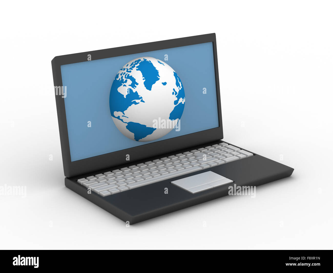 Le réseau mondial Internet. Image 3D isolés. Banque D'Images