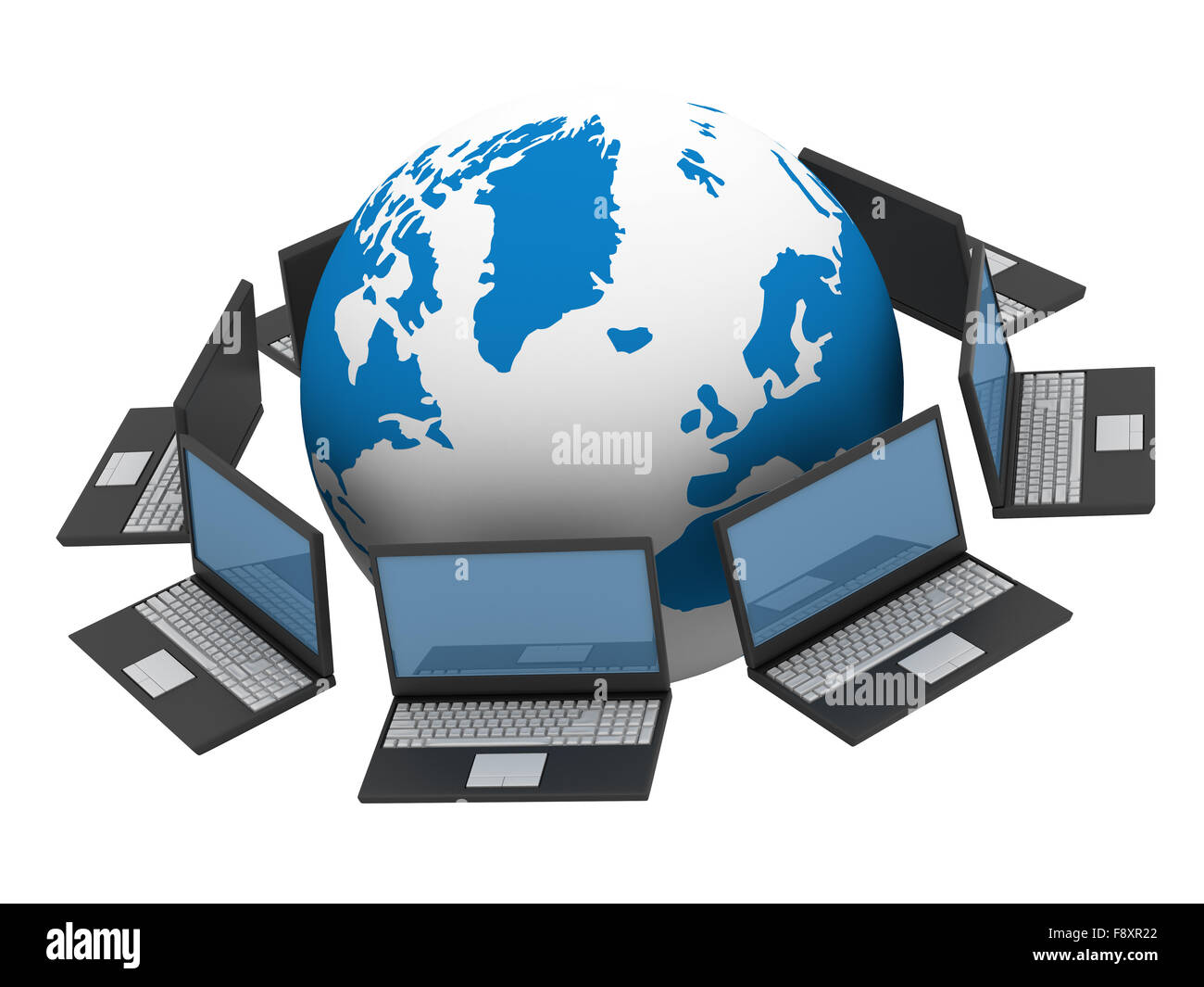 Le réseau mondial Internet. Image 3D isolés. Banque D'Images