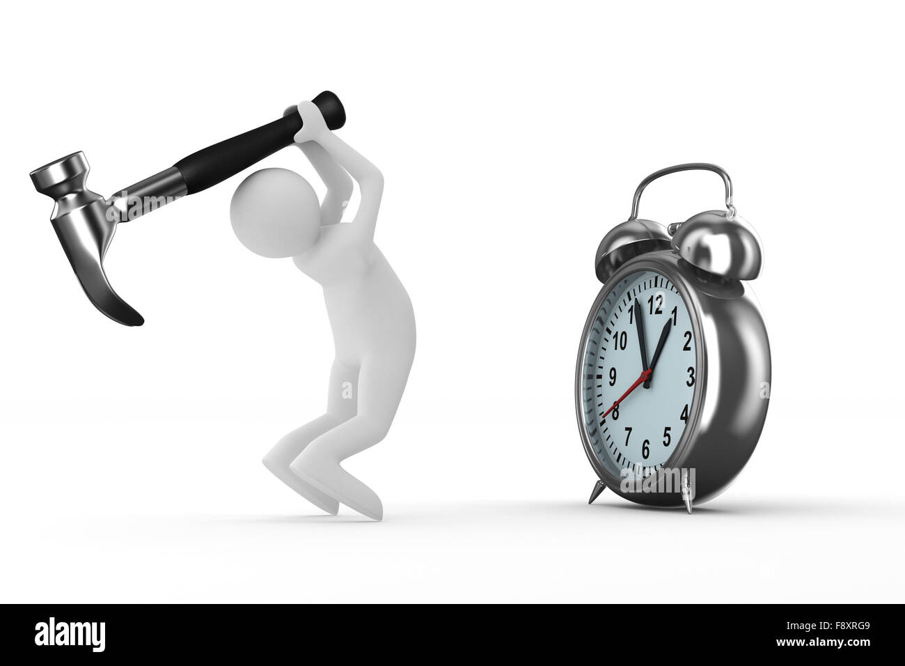 Réveil de la réparation. Image 3D isolé sur fond blanc Banque D'Images