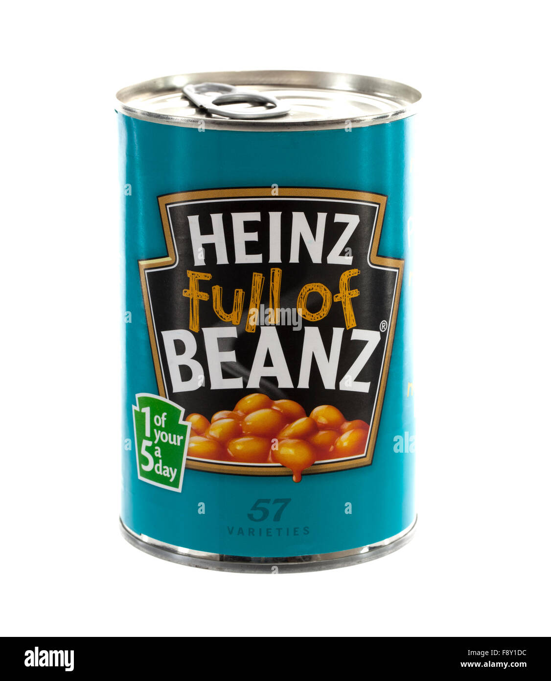 Pouvez d'Heinz baked beans isolé sur fond blanc Banque D'Images