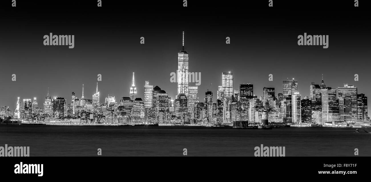 Le centre-ville de New York City Manhattan skyline Banque D'Images