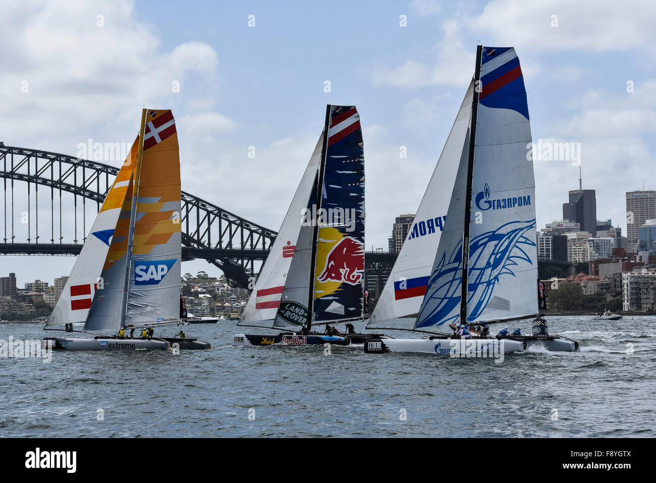 Sydney, Australie. Dec 12, 2015. Extreme Sailing Series 2015. Extreme 40 Stadium Course sur le port de Sydney. L'action de course sur le port. Credit : Action Plus Sport/Alamy Live News Banque D'Images