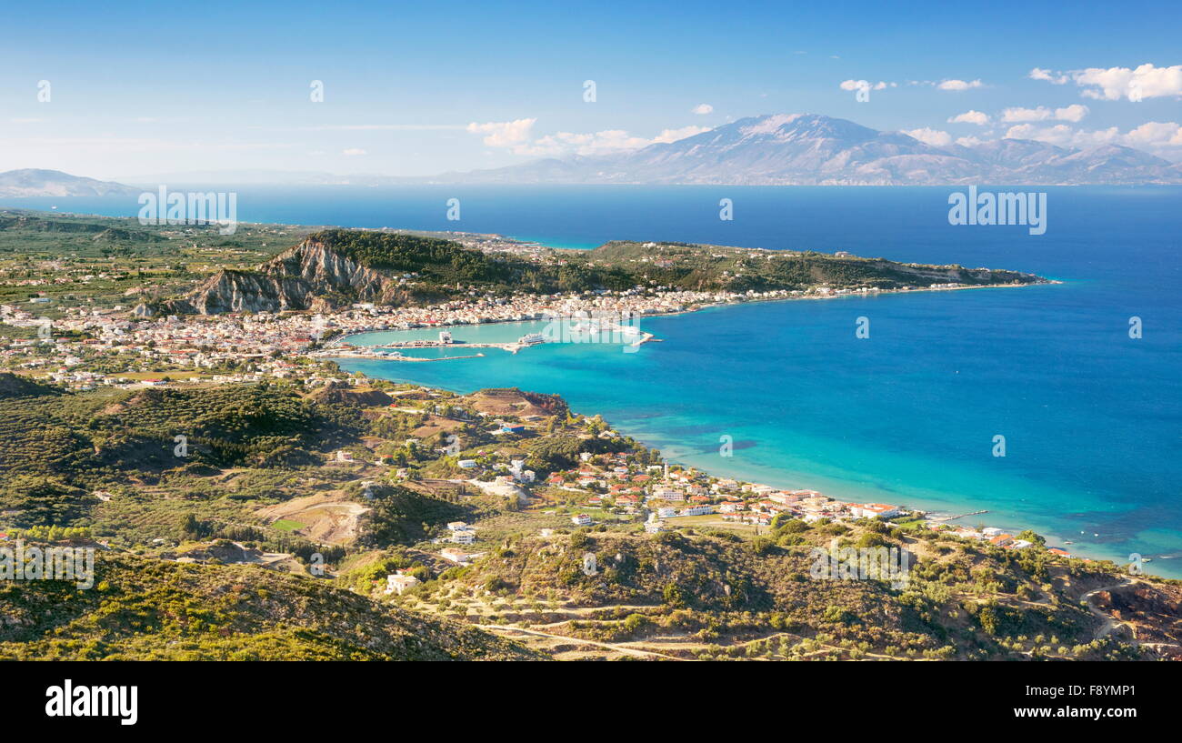 L'île de Zakynthos, Grèce - Mer Ionienne, Zakynthos ville de Skopos Banque D'Images