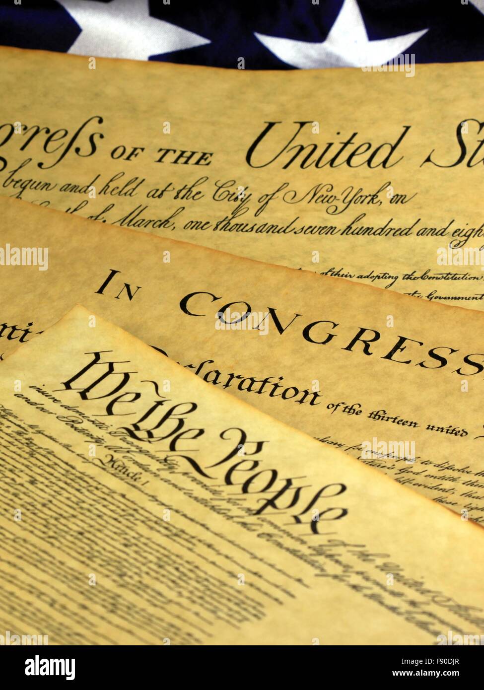 Document historique Constitution des États-Unis - nous les gens Banque D'Images