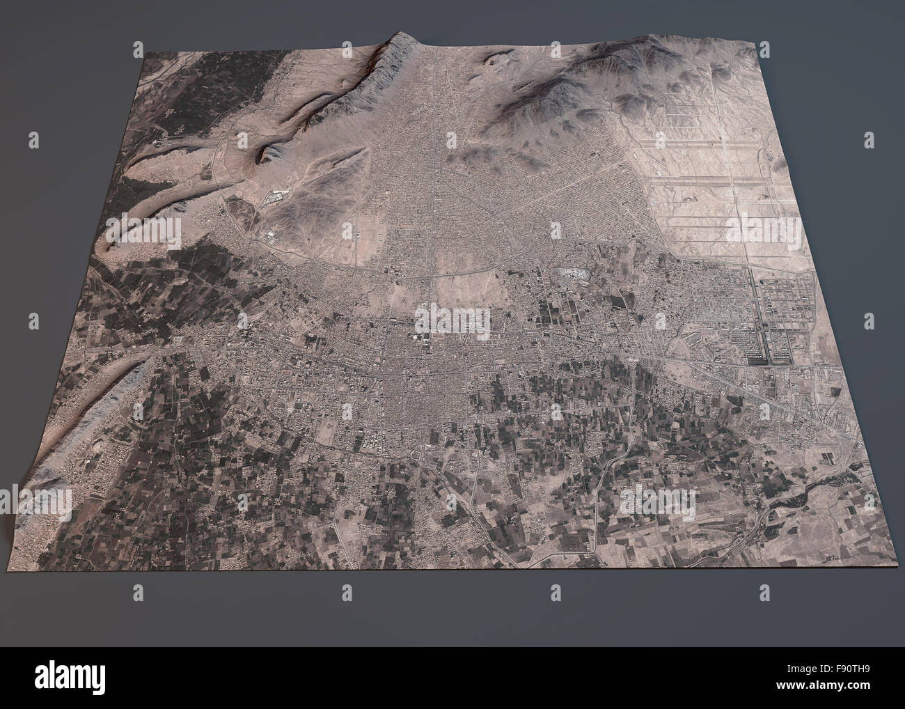 Carte de Kandahar, la vue satellite, la section 3d, en Afghanistan. Élément de cette image est fournie par la NASA Banque D'Images