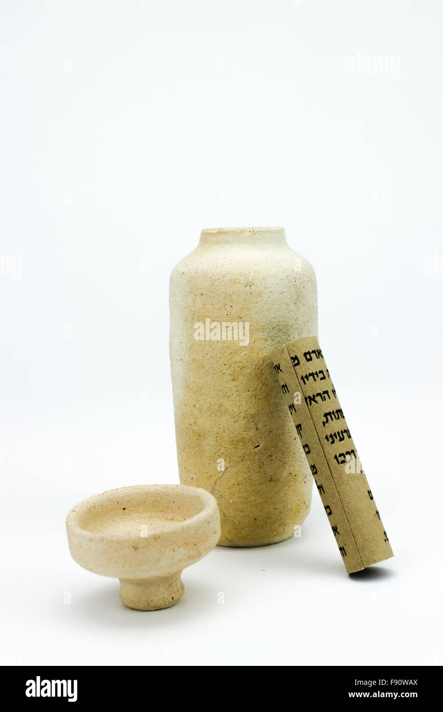 Poteries anciennes vase avec molette Banque D'Images