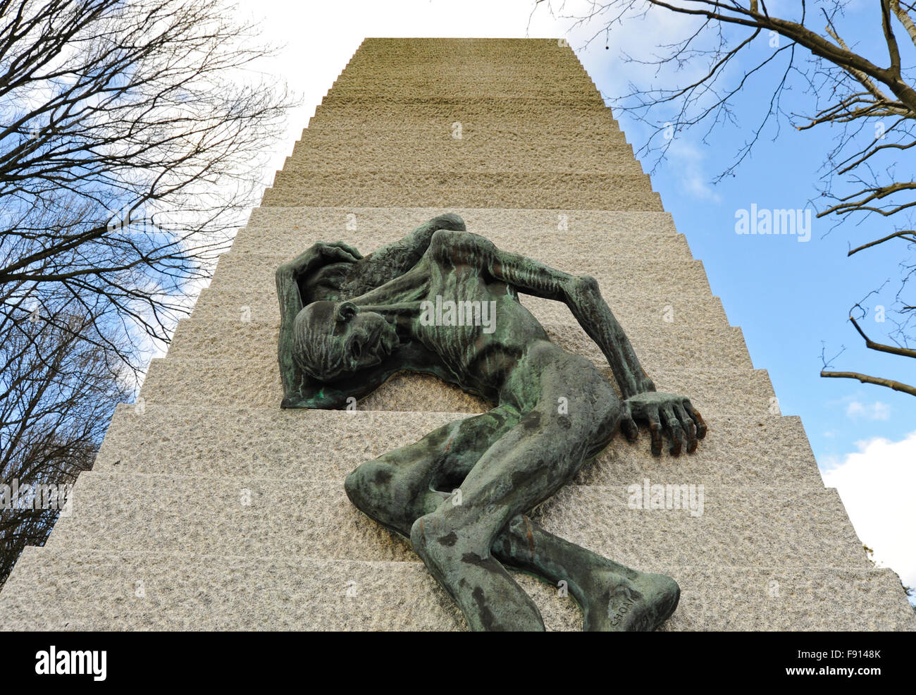 Holocaust Memorial dans le cimetière du Père Lachaise Banque D'Images