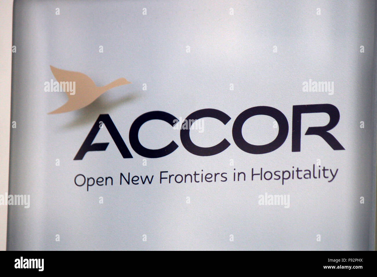 Markenname : "Accor Hotels", Berlin. Banque D'Images