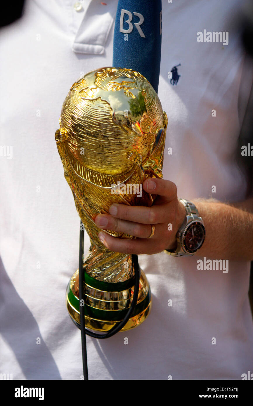 Modell des FIFA Worldcup - Impressionen - Accueil der dt. Fussballnationalmannschaft nach dem Gewinn der Fussball-WM dans Brasilie Banque D'Images