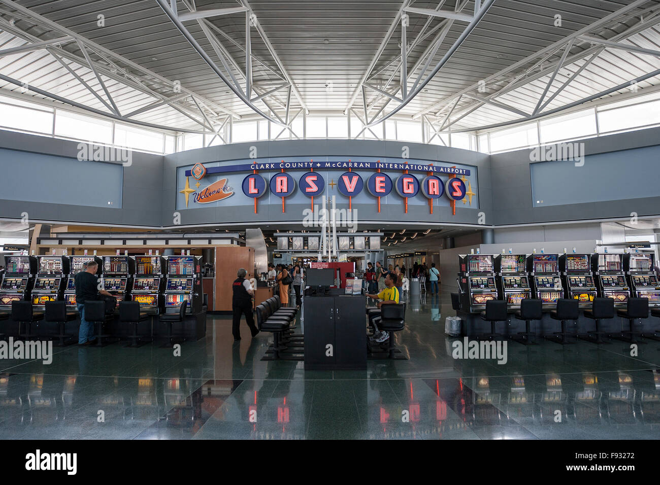 Les jeux de hasard, machines à sous, de l'aéroport de Las Vegas, Las Vegas, Nevada, USA Banque D'Images