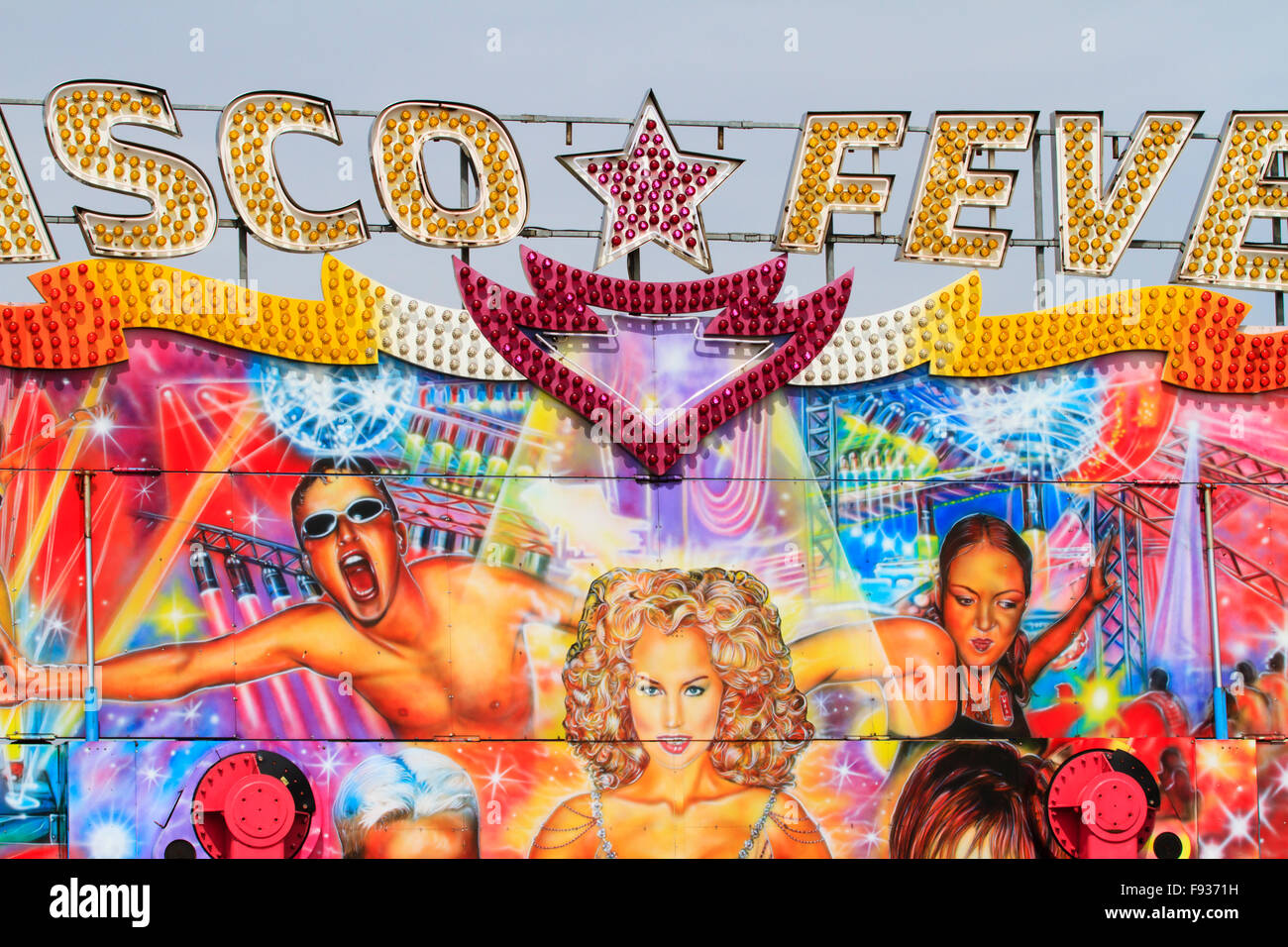 'Disco Fever' fête foraine ride. Banque D'Images