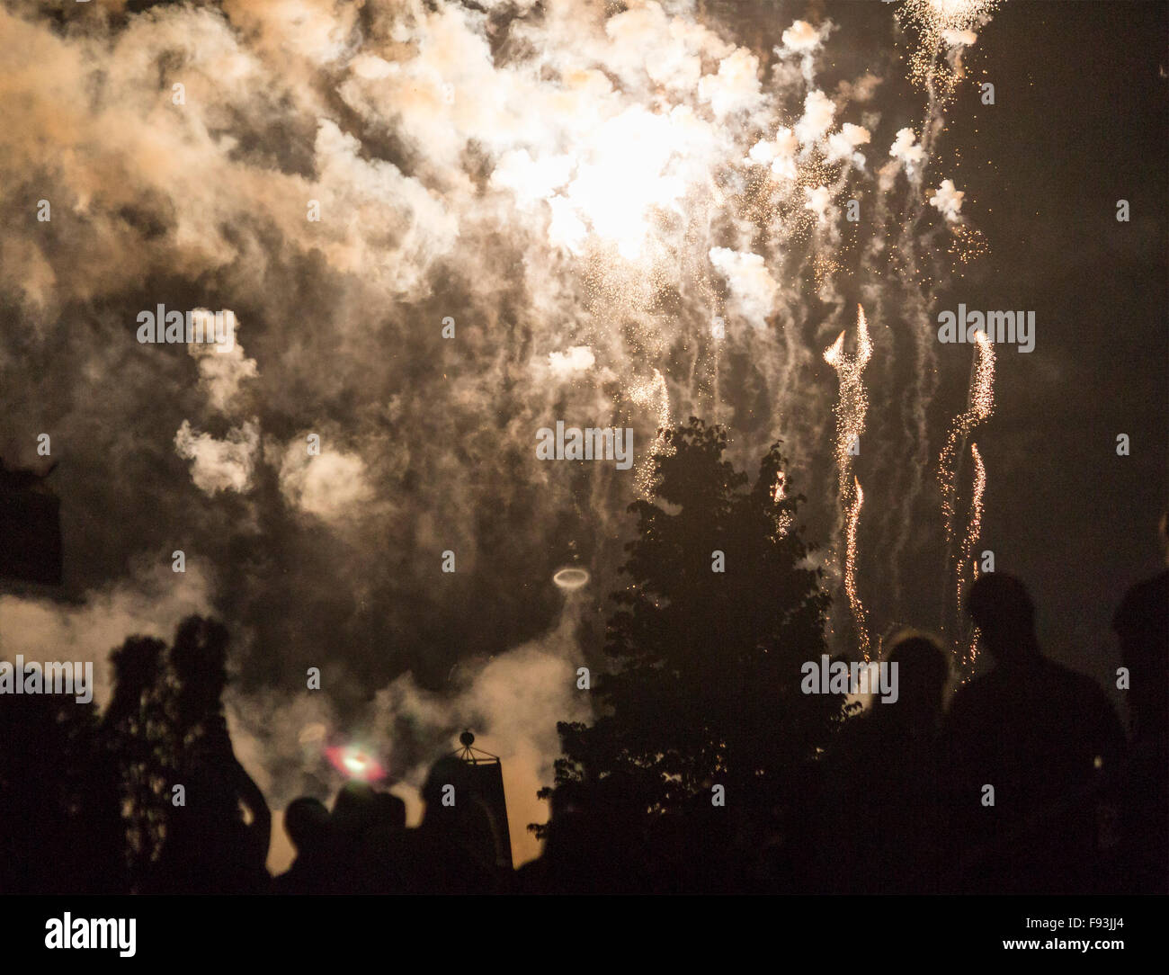 D'artifice pour la fête du Canada à Harbourfront 2015 Banque D'Images