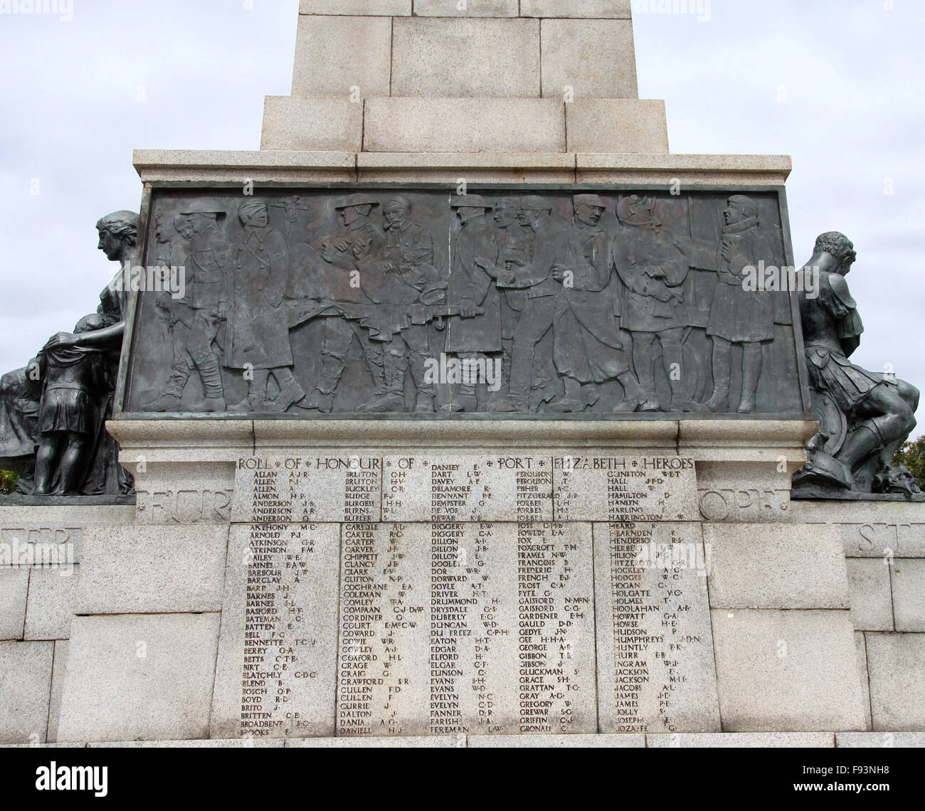 Monument commémoratif de guerre à Port Elizabeth dans la province d'Eastern Cape d'Afrique du Sud Banque D'Images