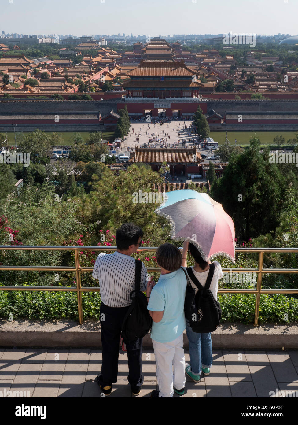 Vue depuis le hil-Jingshan, palais impérial de Beijing, Chine, Asie, patrimoine mondial Banque D'Images