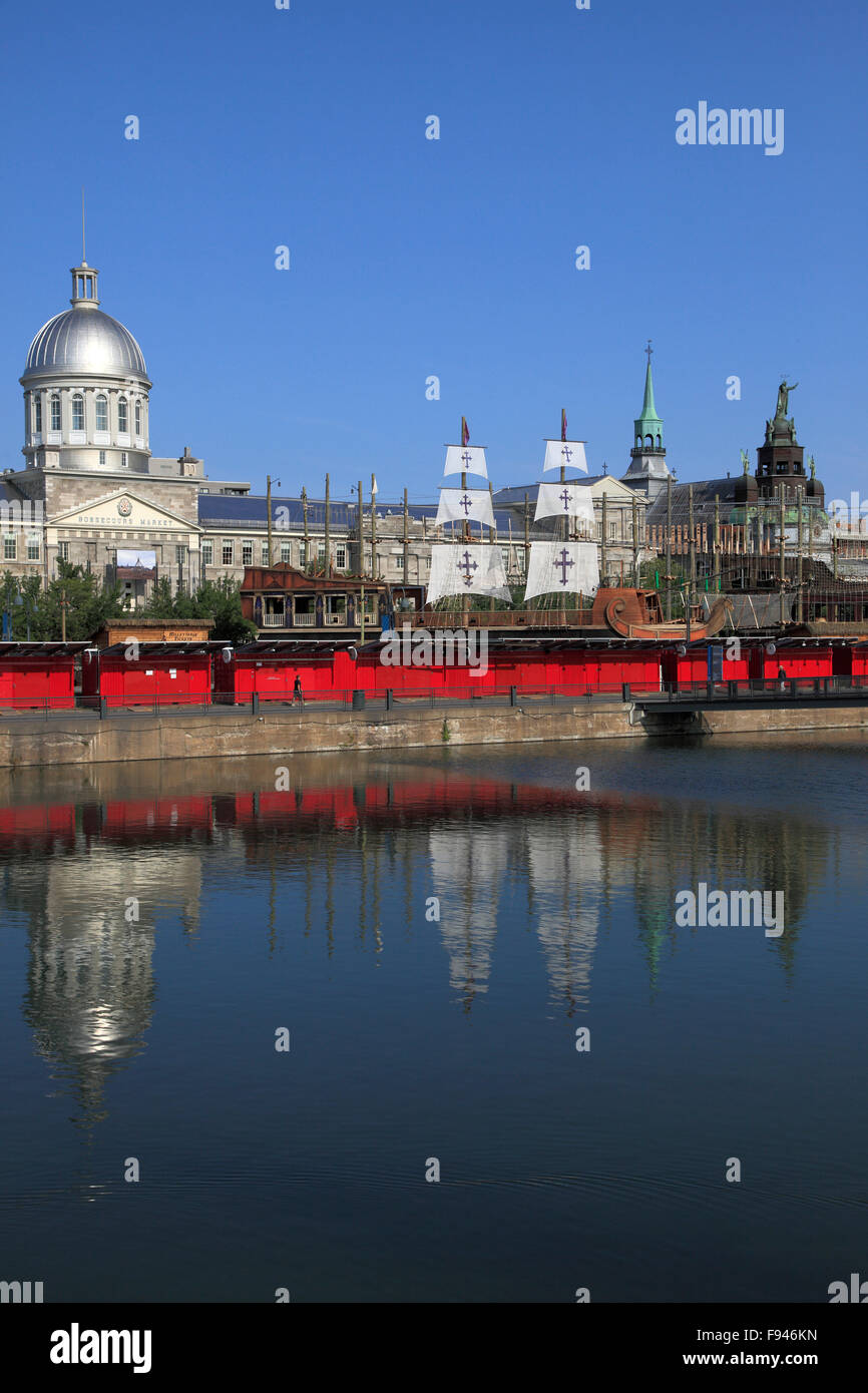 Canada, Québec, Montréal, Vieux Port, Marché Bonsecours, Banque D'Images