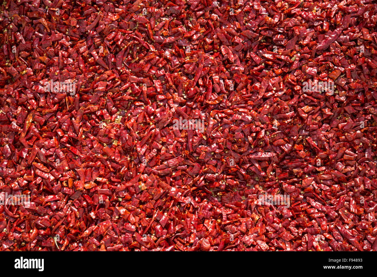 Red hot chili pepper texture de fond dans le soleil Banque D'Images