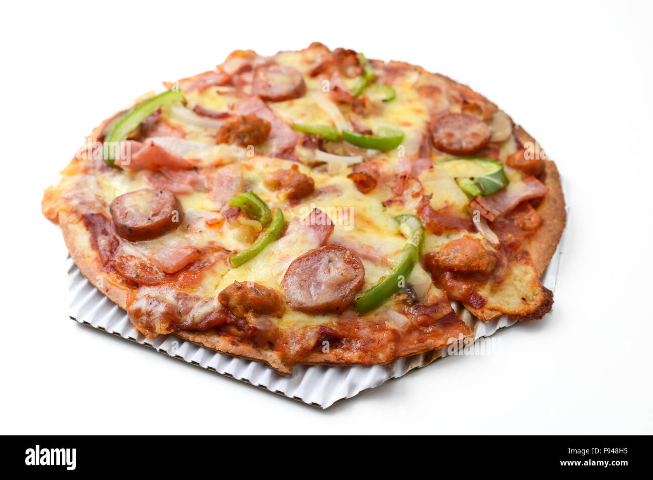 Pizza jambon Banque D'Images