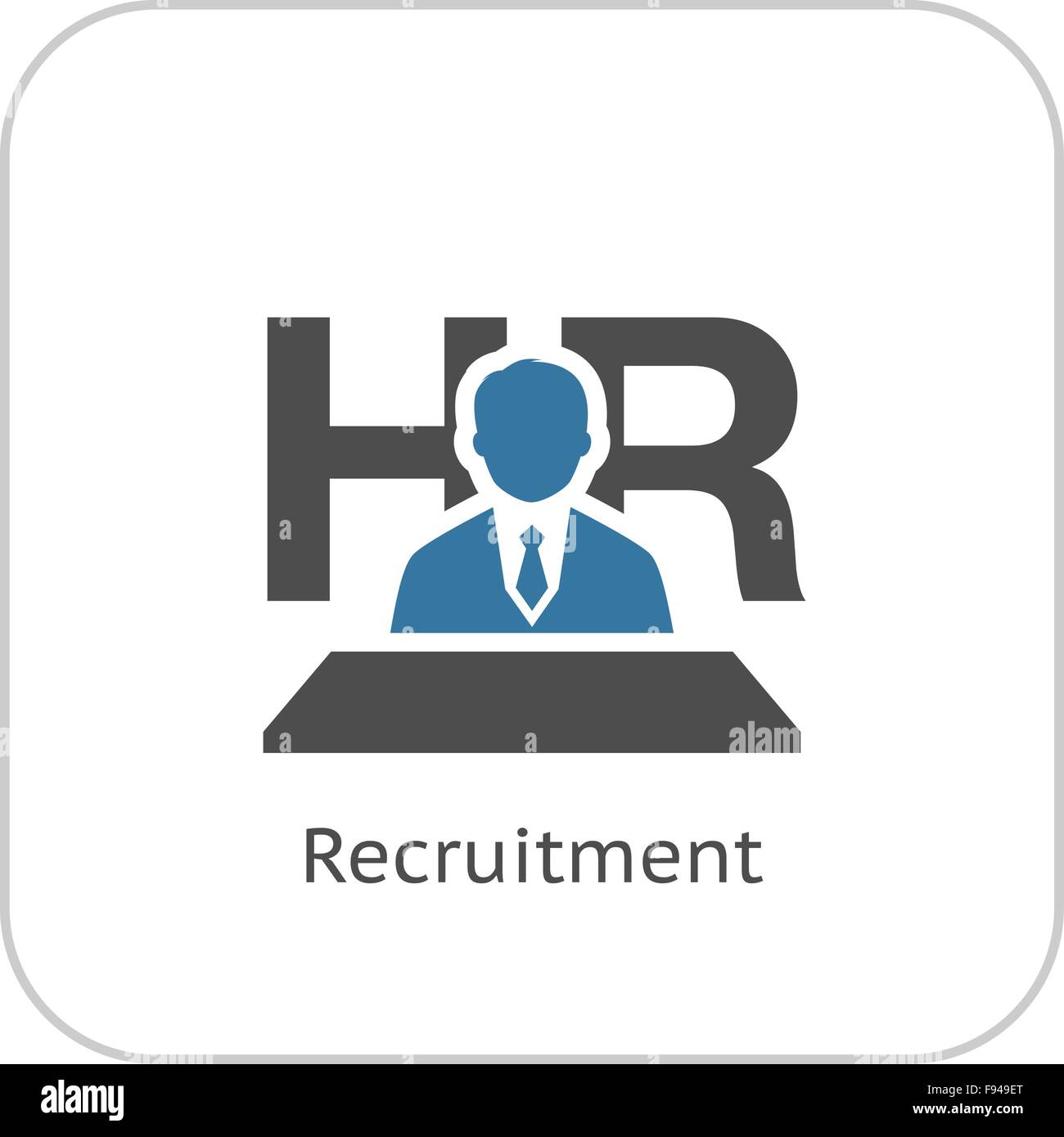 L'icône de recrutement. Modèle plat. Illustration de Vecteur