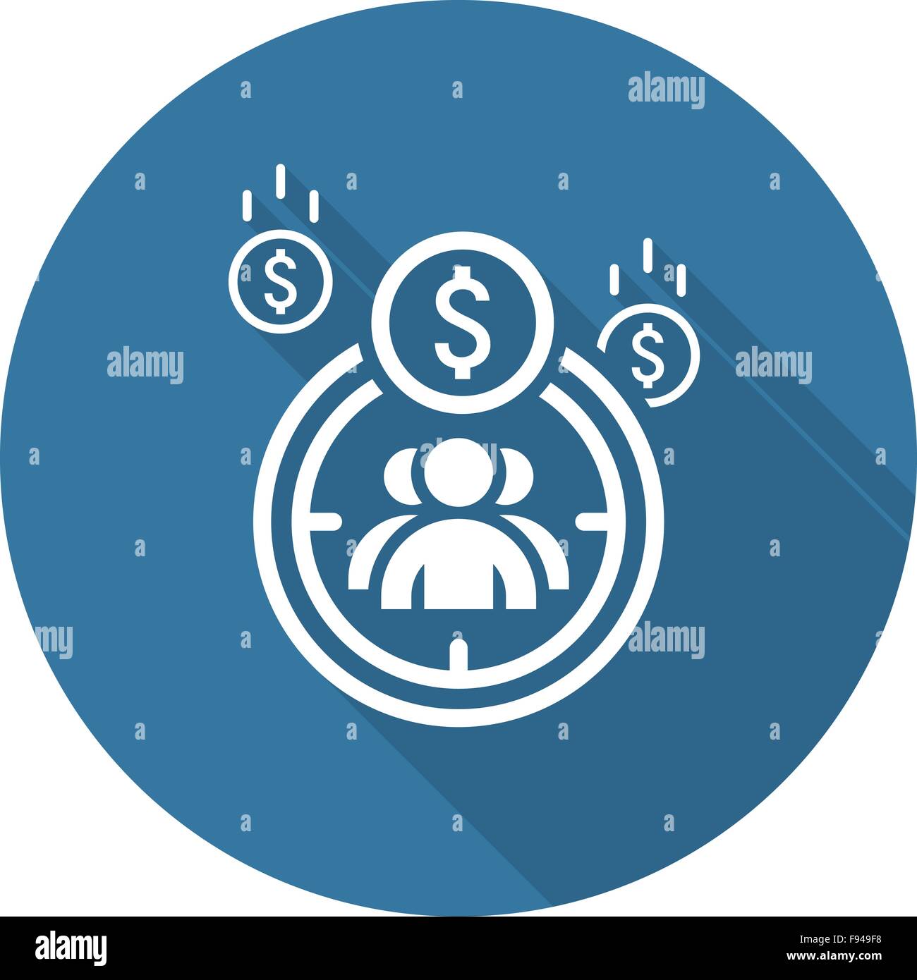 L'icône de ciblage. Modèle plat. Illustration de Vecteur