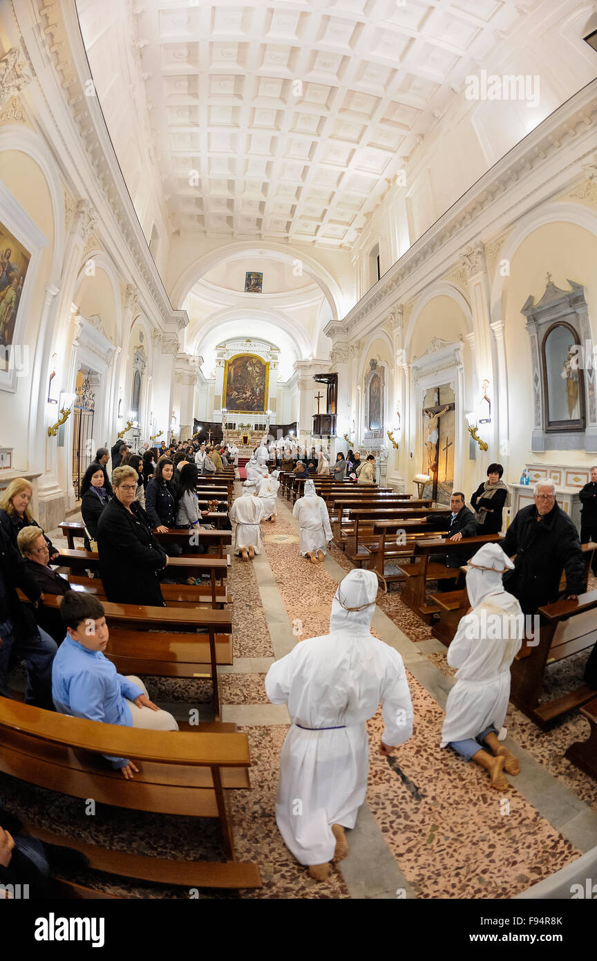 Italie Campanie, San Lorenzo Maggiore ( Ne ), le Vendredi Saint Procession Banque D'Images