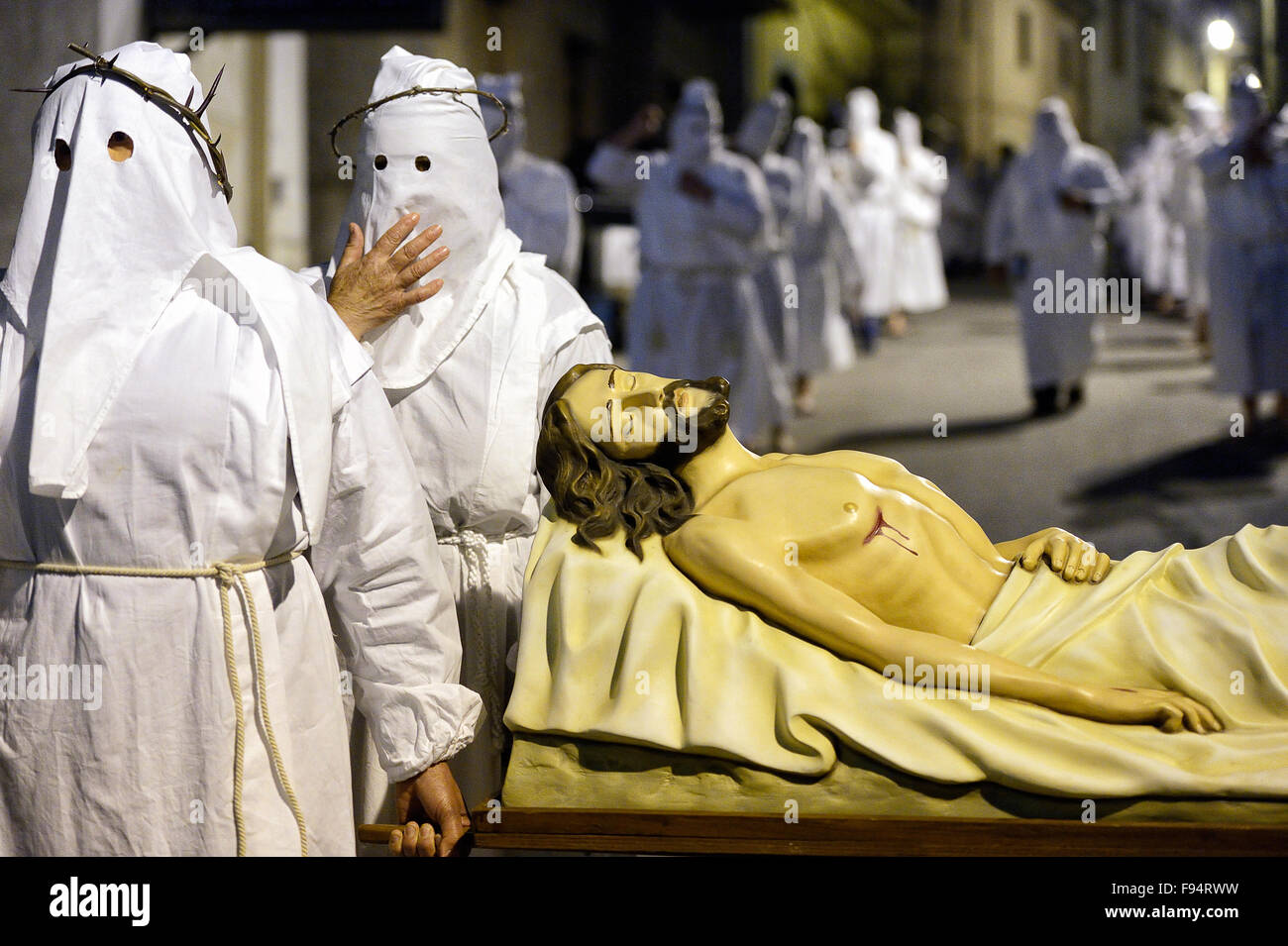 Italie Campanie, San Lorenzo Maggiore ( Ne ), le Vendredi Saint Procession Banque D'Images