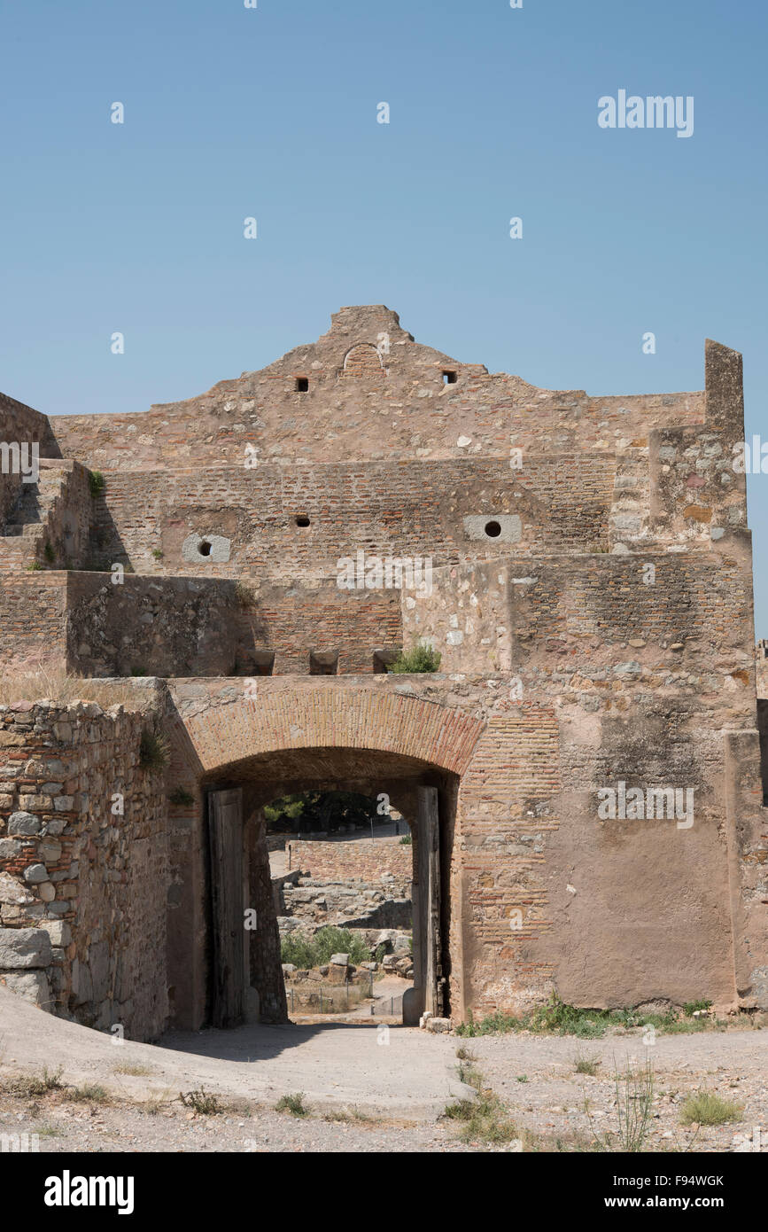 Vue de la ville romaine de Sagonte, Sagunto, Espagne. Banque D'Images