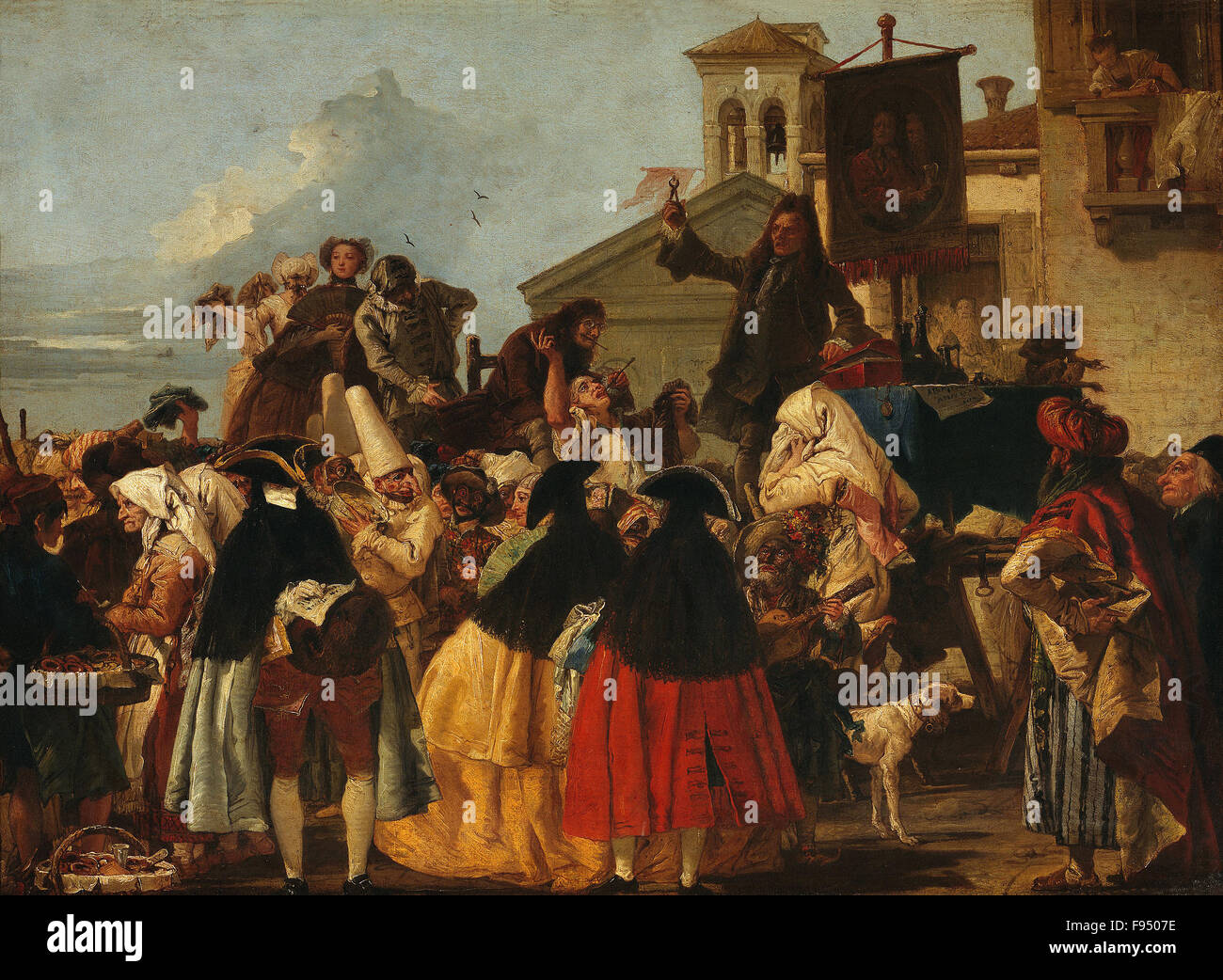 Giovanni Battista Tiepolo - l'extracteur de dent ou le Charlatan - Musée Du Louvre Paris Banque D'Images