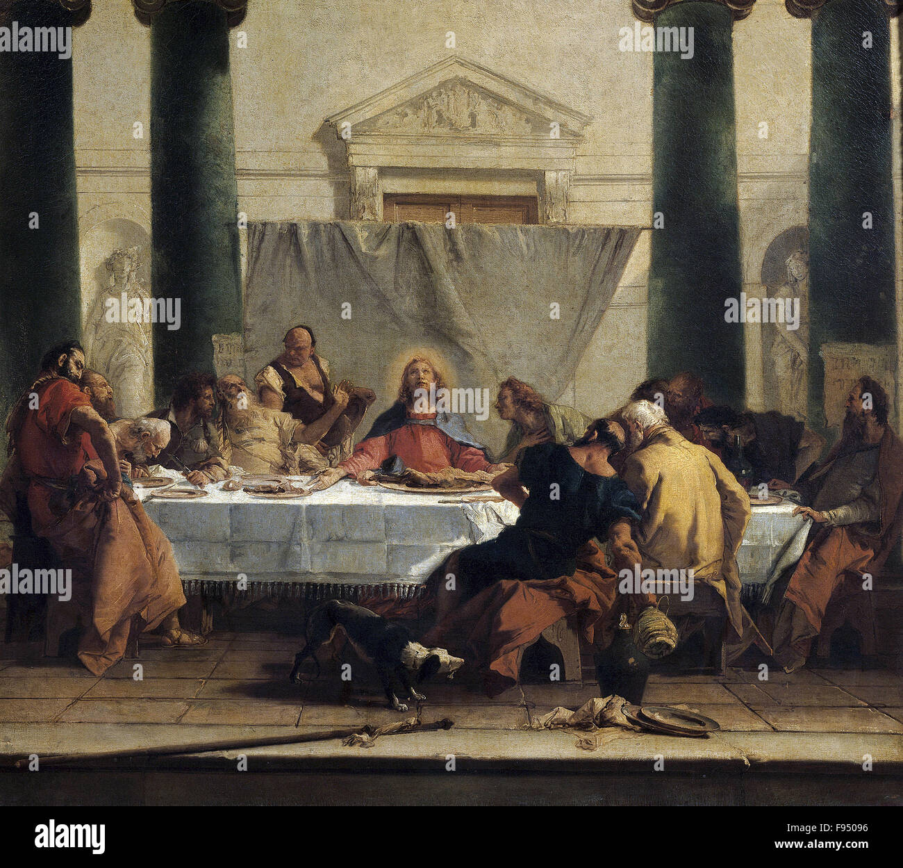 Giovanni Battista Tiepolo - Cène Banque D'Images