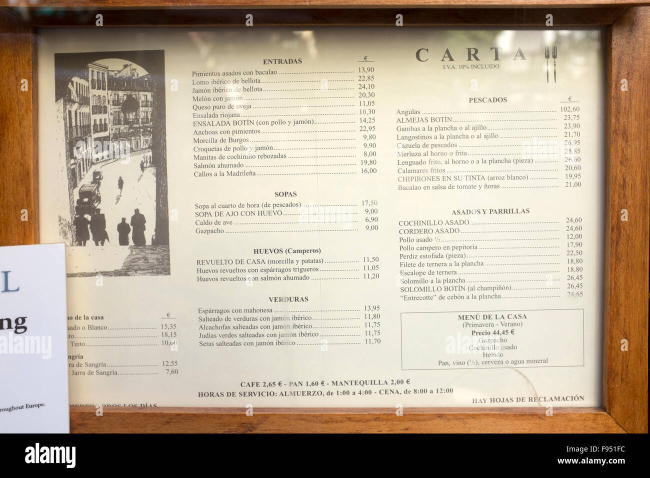 Restaurante Sobrino de Botin Madrid - le plus ancien restaurant du monde Banque D'Images