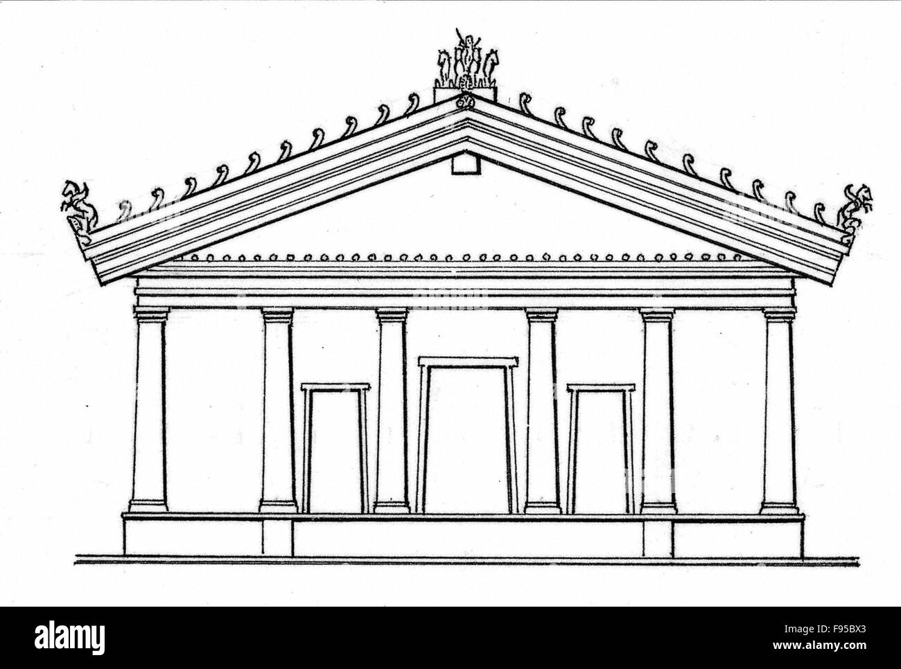 Temple de Jupiter. Banque D'Images